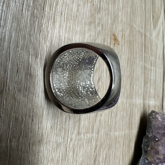 Silver Colored Rhinestone Ring - Picture 5 of 7